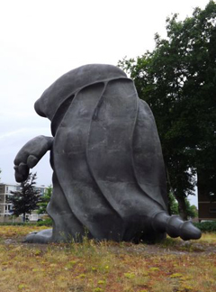 Kunstwerk Mol achterkant in het zwart