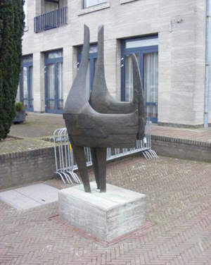 Kunstwerk Vogels waar twee abstracte vogels zijn afgebeeld