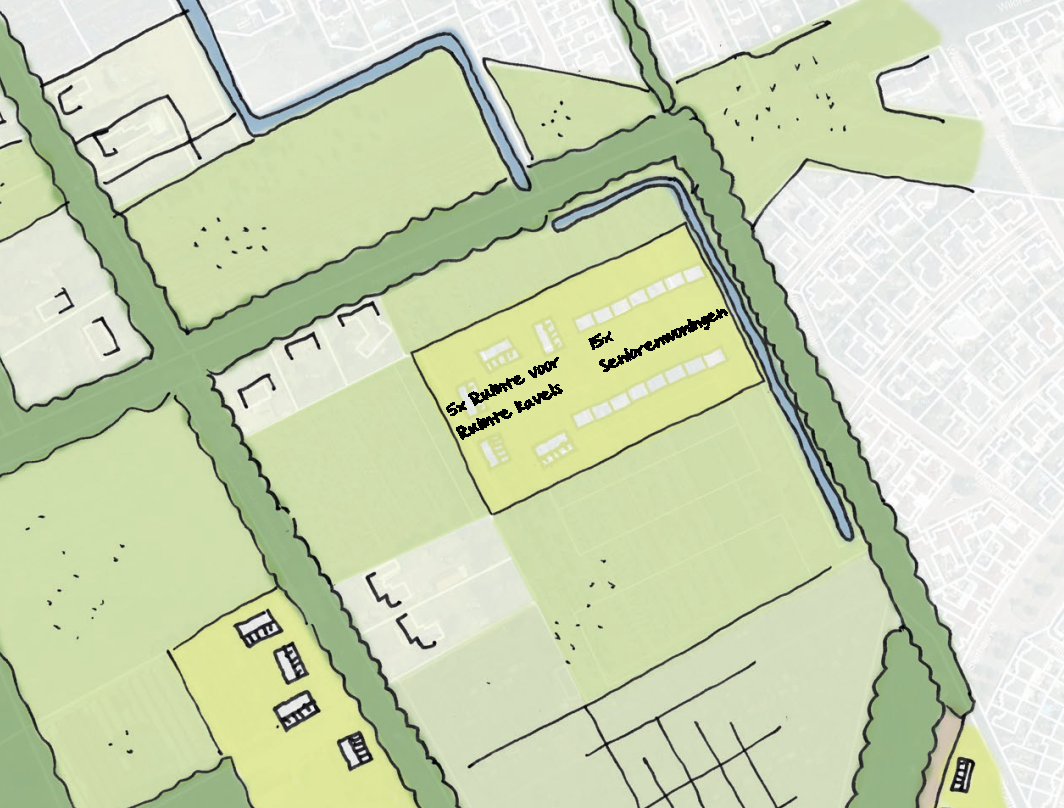Schets kleinschalige nieuwbouw