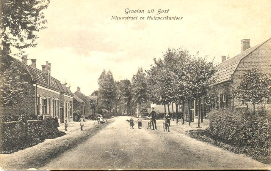 Straatbeeld Nieuwsstraat in 1935.